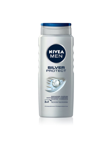 NIVEA MEN Silver Protect душ гел за мъже 500 мл.