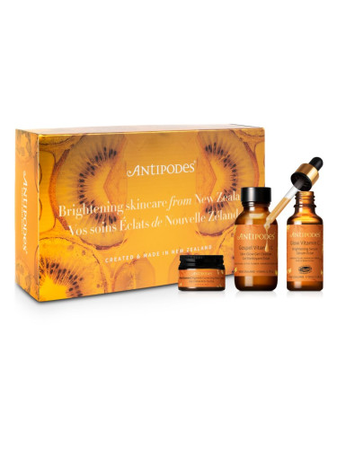Antipodes Christmas Set Brightening Skincare коледен подаръчен комплект за озаряване на лицето