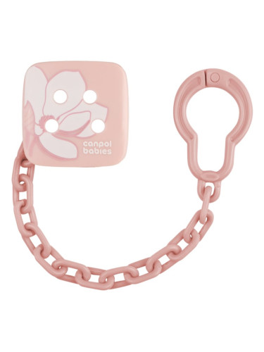 Canpol babies Gold Soothers Holder верижка за биберон Pink 1 бр.
