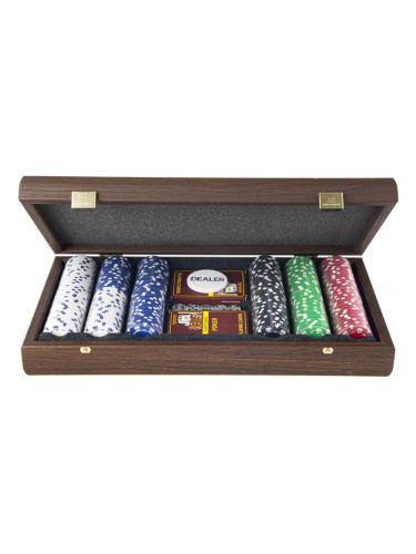  Комплект за покер Manopoulos - Тъмен орех