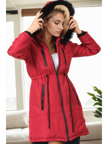 Z9762 DEWBERRY WOMEN'S COAT-BURGUNDY