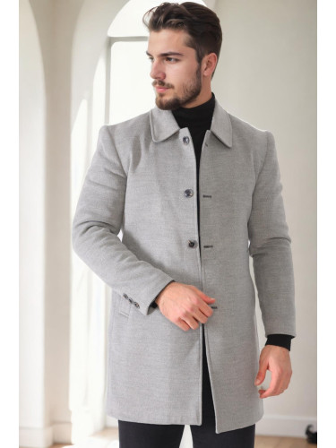 PLT9364 DEWBERRY MEN'S COAT-LIGHT GREY