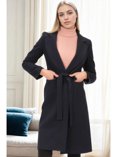 Z9739 DEWBERRY WOMEN'S COAT-NAVY BLUE