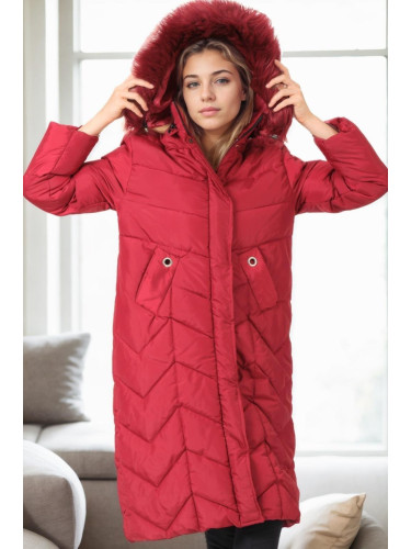 Z9751 DEWBERRY WOMEN'S COAT-BURGUNDY