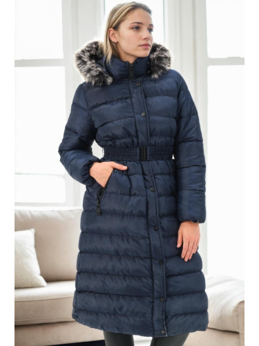 Z9779 DEWBERRY WOMEN'S COAT-NAVY BLUE