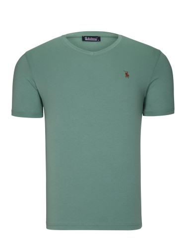 T9568 DEWBERRY V-NECK MEN'S T-SHIRT-LIGHT GREEN