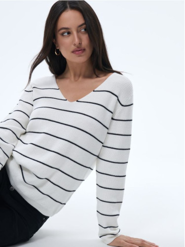 Mohito - Памучен пуловер - бяло