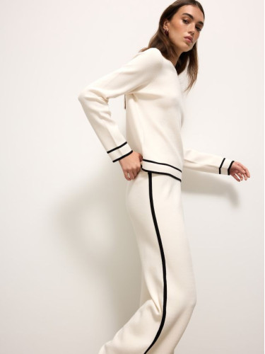 Mohito - Трикотажен панталон - бяло