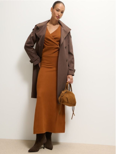 Mohito - Трикотажна миди пола - кафяво