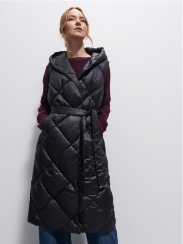 Mohito - Капитониран елек - черен