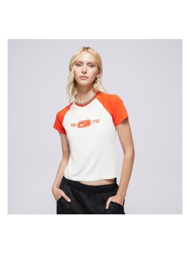 Nike Тениска W Nsw Nk Chll Knt Tee Rgln дамски Дрехи Тениски HV4992-133 Кремав