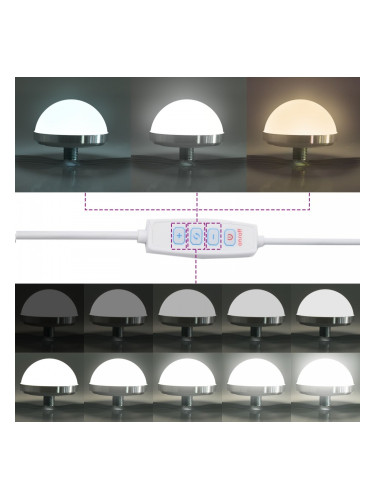 Sonata H Комплект от 2 тоалетни масички с LED сиво сонома инженерна дървесина