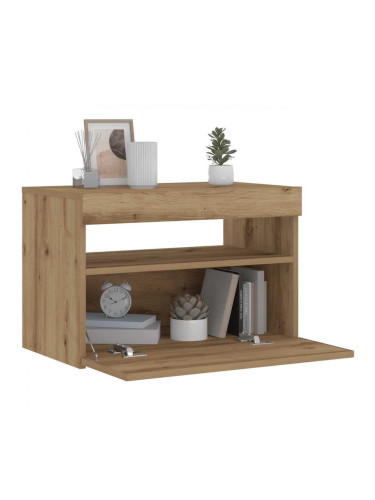 Sonata H Нощно шкафче с LED светлини Artisan Oak 60x35x40 cm