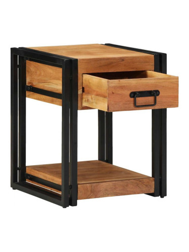 Sonata H Нощен шкаф Кафяво 40 x 40 x 50 cm Акациево дърво масив
