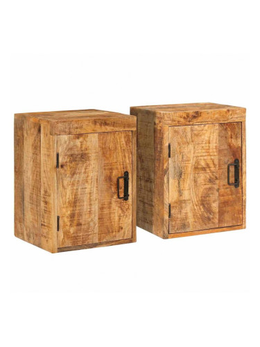 Sonata H Нощно шкафче 2 pcs Кафяво 35 x 33 x 48 см Солидно мангово дърво