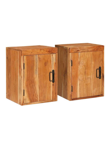 Sonata H Нощно шкафче 2 pcs Кафяво 35 x 33 x 48 см Солидно дърво акация