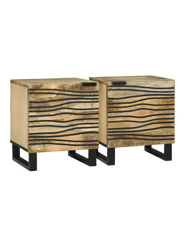 Sonata H Нощен шкаф 2 pcs Кафяво 40 x 33 x 46 см мангово дърво масив