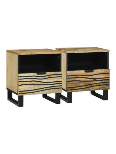 Sonata H Нощен шкаф 2 pcs Кафяво 40 x 33 x 46 см мангово дърво масив