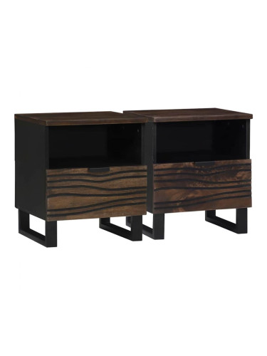 Sonata H Нощен шкаф 2 pcs Орех 40 x 33 x 46 см мангово дърво масив