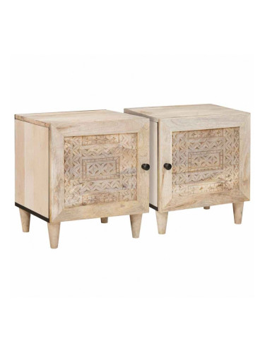 Sonata H Нощно шкафче 2 pcs Бежово 40 x 33 x 46 см мангово дърво масив