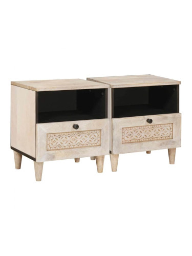 Sonata H Нощно шкафче 2 pcs Бежово 40 x 33 x 46 см мангово дърво масив