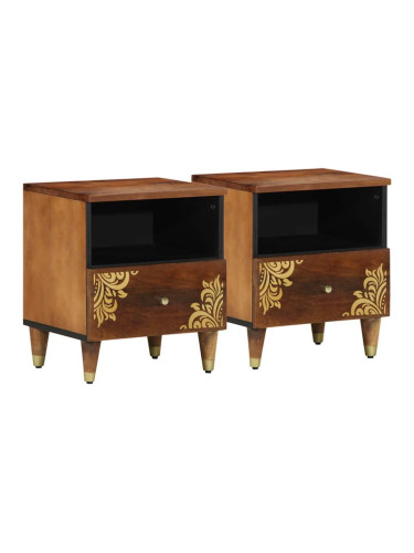 Sonata H Нощен шкаф с чекмедже 2 pcs Меденокафяво 40 x 33 x 46 см