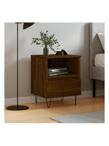 Sonata H Нощно шкафче кафяв дъб 40x35x50 см инженерно дърво