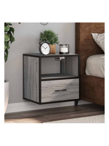 Sonata H Стенно нощно шкафче Grey Sonoma 40x31x39,5 cm