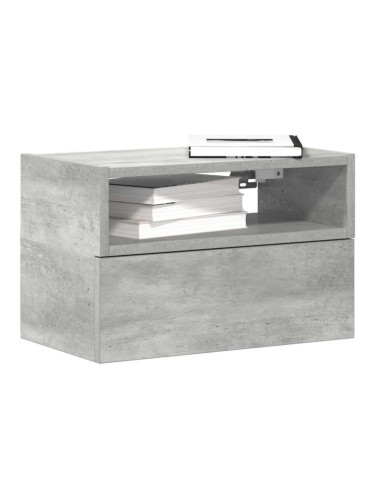 Sonata H Нощни шкафчета за стенен монтаж 2 бр бетонно сиви 45x26x28,5 см