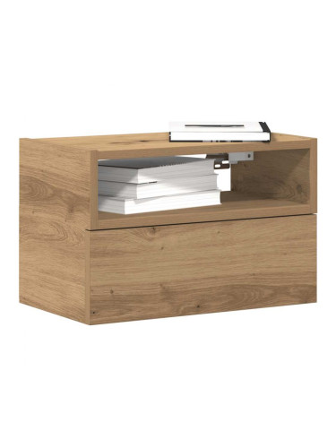 Sonata H Нощни шкафчета за стенен монтаж, 2 бр, дъб артизан 45x26x28,5см