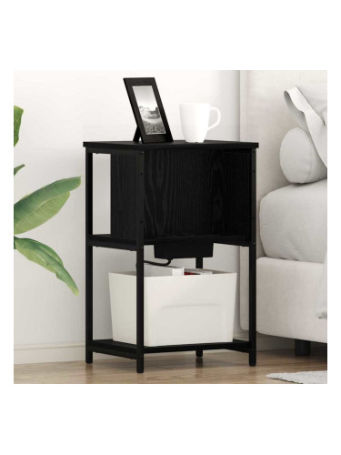 Sonata H Нощен шкаф 2 pcs Черен дъб 38 x 31 x 61 см Инженерно дърво