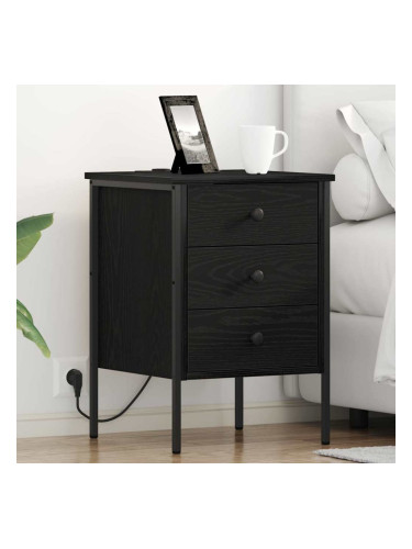 Sonata H Нощен шкаф 2 pcs Черен дъб 42 x 41 x 61 см Инженерно дърво