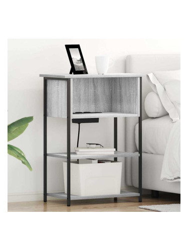 Sonata H Нощен шкаф Сив сонома 55 x 31 x 76 см Инженерно дърво