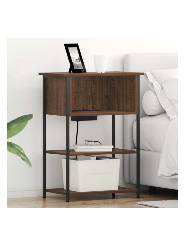 Sonata H Нощен шкаф Кафяв дъб 55 x 31 x 76 см Инженерно дърво