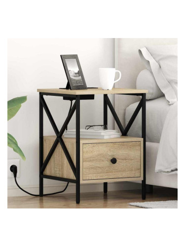 Sonata H Нощен шкаф дъб сонома 41.5 x 40.5 x 55 см Инженерно дърво