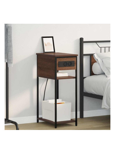 Sonata H Нощен шкаф Кафяв дъб 41 x 28 x 76 см Инженерно дърво