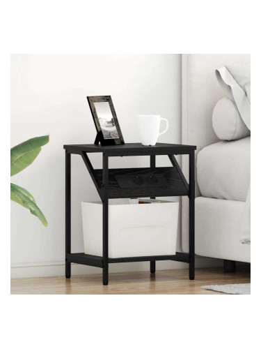 Sonata H Нощно шкафче 2 pcs Черен дъб 38 x 30 x 48 см Инженерно дърво