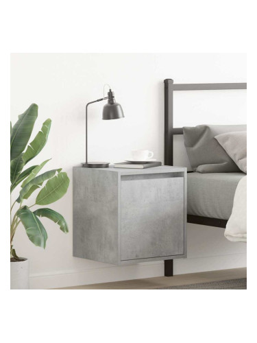 Sonata H Нощни шкафчета за стенен монтаж 2 бр бетонно сиви 38x34x40 см