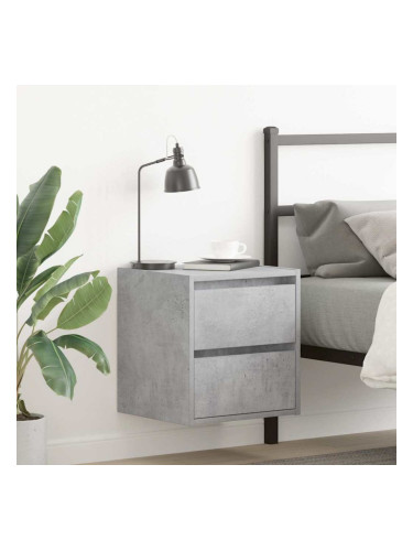 Sonata H Нощни шкафчета за стенен монтаж 2 бр бетонно сиви 38x34x40 см