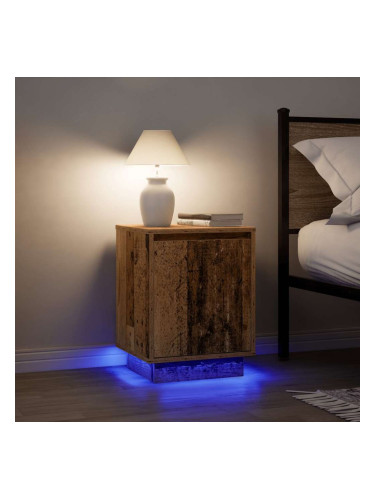 Sonata H Нощни шкафчета с LED осветление 2 бр. старо дърво 38x34x50 cm