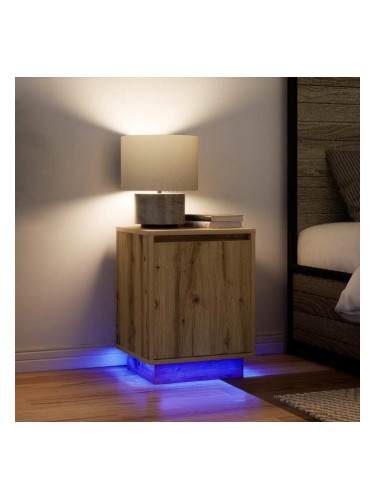 Sonata H Нощни шкафчета с LED осветление 2 бр Дъб Artisan 38x34x50 cm