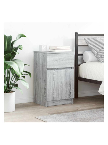 Sonata H Нощни шкафчета 2 бр сив сонома 39x35x65 см инженерно дърво
