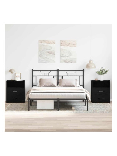 Sonata H Нощна маса 2 pcs Черен дъб 50 x 32 x 60 см Инженерно дърво