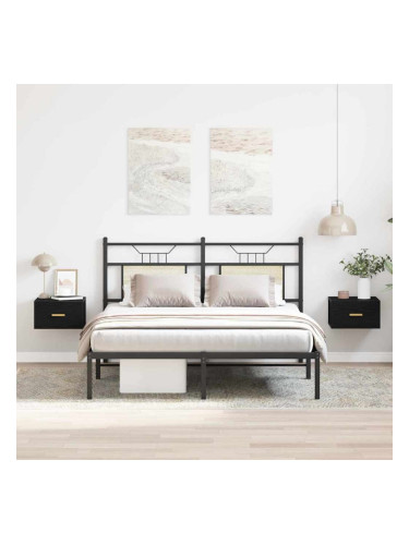 Sonata H Стенен шкаф за нощно шкафче 2 pcs Черен дъб 35 x 35 x 20 см