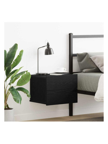 Sonata H Нощен шкаф с чекмедже Черен дъб 40 x 30 x 30 см Инженерно дърво