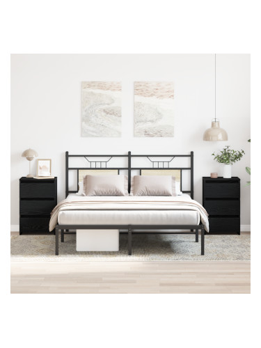 Sonata H Нощен шкаф 2 pcs Черен дъб 40 x 35 x 62.5 см Инженерно дърво
