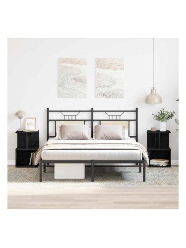Sonata H Нощен шкаф 2 pcs Черен дъб 35 x 35 x 55 см Инженерно дърво