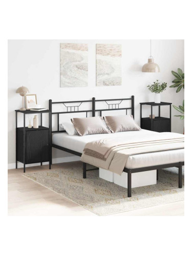 Sonata H Нощен шкаф 2 pcs Черен дъб 41 x 31 x 80 см Инженерно дърво