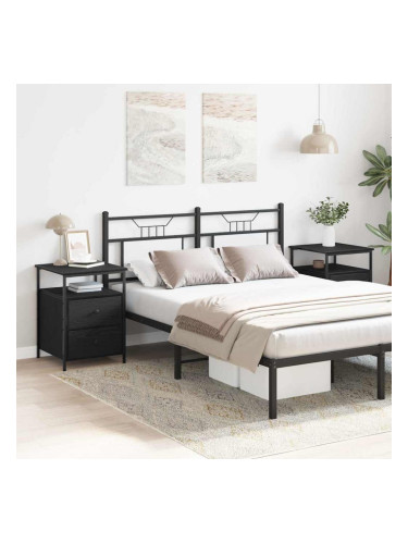 Sonata H Нощно шкафче с чекмедже 2 pcs Черен дъб 44 x 45 x 60 см