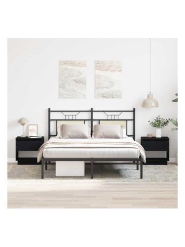 Sonata H Нощна маса 2 pcs Черен дъб 45 x 34 x 44 см Инженерно дърво